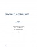ESTIMACIÓN Y PRUEBA DE HIPOTESIS