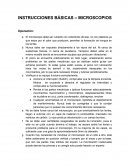 Instrucciones basicas de manejo de Microscopio