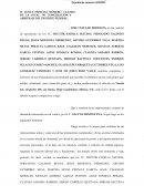 Contestación negando relación laboral