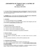 LINEAMIENTOS DE TRABAJO PARA LA MATERIA DE QUÍMICA III