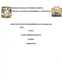 TOXOPLASMOSIS NEONATAL. Página 1