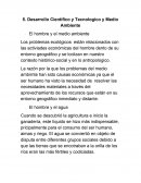 Desarrollo cientifico y tecnologico y medio ambiente
