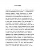 Hace mucho tiempo habia una niña que vivia con sus padres un dia el padre llego borracho y mato a la mama