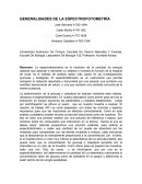 GENERALIDADES DE LA ESPECTROFOTOMETRÍA