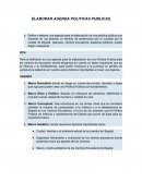 ELABORACION AGENDA POLITICAS PUBLICAS