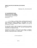 ASUNTO: SOLICITUD DE CONSTANCIA DE NO ADEUDO