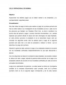 CICLO OPERACIONAL DE NOMINA Objetivo: Inspeccionar los debidos pagos que se deben realizar a los empleados y su correspondiente seguridad social.