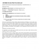 INFORME DE UNA PRÁCTICA ESCOLAR