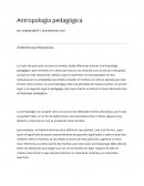 Antropologia ANTROPOLOGIA PEDAGOGICA