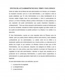 Efectos de los actos administrativos en el tiempo