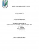 Reporte de investigacion de la Observacion