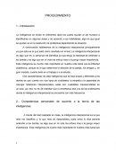 Ensayo creativo. La inteligencia