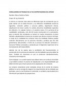 CONCLUSIONES DE TRABAJO DE LEY DE CONTRATACIONES DEL ESTADO