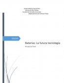 Baterias: Futura tecnologias
