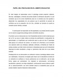 Papel del psicolo en el ambito educativo