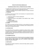 PROYECTO ESTRATEGIAS GERENCIALES SUGERENCIAS BÁSICAS PARA LA PRESENTACIÓN DEL INFORME