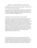 Ensayo innovacion tecnologica