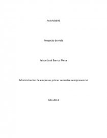 Proyecto de vida. Página 1