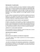PREPARACIÓN Y PLANIFICACIÓN