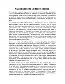 Características de los textos escritos