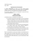 Importancia de la comunicacion