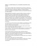 Ensayo "La importancia de la economía en nuestra vida diaria"