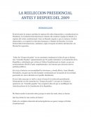 Reelección antes y después del 2009