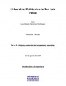 Tarea 2.- Origen y evolución de la ingeniería industrial