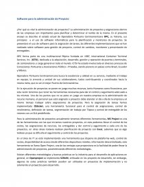Software para la administración de Proyecto. Página 1