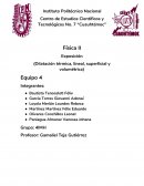 Física II Exposición (Dilatación térmica, lineal, superficial y volumétrica)