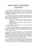 INGLÉS PARA EL PROFESIONAL EDUCATIVO