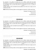 Comunicado a padres de familia
