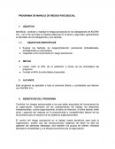 PROGRAMA DE MANEJO DE RIESGO PSICOSOCIAL