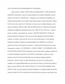 Acto contentivo de desestimiento y descargo