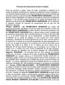 Promesa de Compraventa de bien inmueble