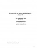 La gestión de los costos de investigación y desarrollo