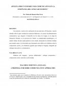 APUESTA POR UN ENFOQUE MÁS COMUNICATIVO EN LA ENSEÑANZA DEL LENGUAJE ESCRITO