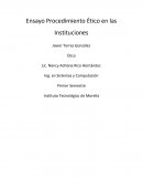 Procedimientos eticos en las Instituciones
