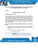 Calidad enfocada al cliente. Actividad-medición del cliente