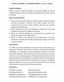 Ficha de lectura "Colombia y la economía mundial"