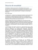 Discurso de sexualidad