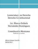 HISTORIA DE LA CONSTITUCION MEXICANA. REFORMAS
