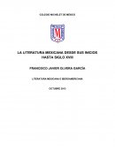 LA LITERATURA MEXICANA DESDE SUS INICIOS HATA EL SIGLO XVIII