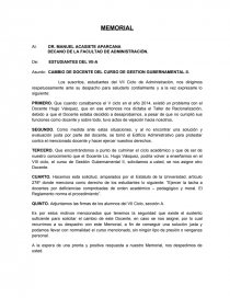 Modelo de memorial. Página 1