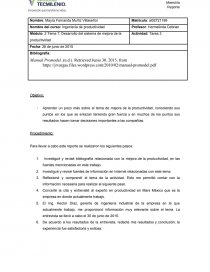 Módulo: 2 Tema 7. Desarrollo del sistema de mejora de la productividad. Página 1