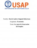 Ley para la Generación del Empleo