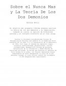 Sobre el Nunca Mas y La Teoria de los Dos Demonios