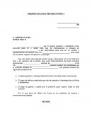 DEMANDA DE JUICIO REIVINDICATORIO