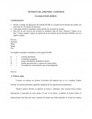 MÉTODO PARA APRENDER A APRENDER