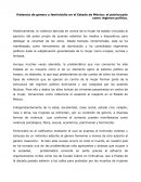 Violencia de genero y feminicidio en el Estado de México: el patriarcado como régimen político